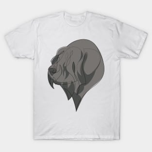 Black Russian Terrier - continuous line T-Shirt